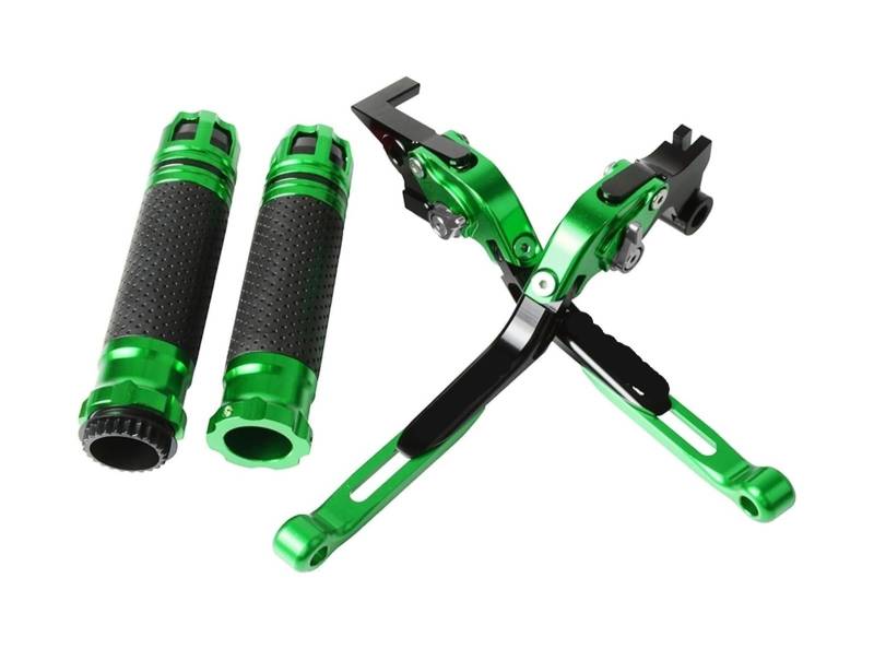 Motorrad Brems Und Kupplungshebel Für VTX1300 VTX 1300 VTX1300S 2003–2010 Motorrad CNC Verstellbar Klappbar Ausziehbar Mit Logo Bremskupplungshebel Lenker(Grün) von HTGMTGPACC