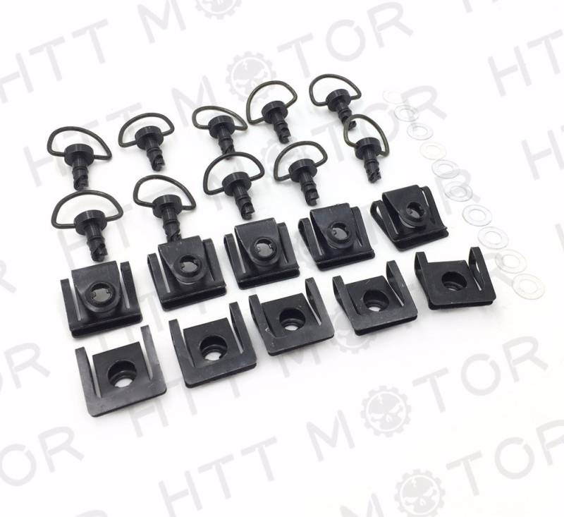 HT Dzus 15 mm schwarze Schnellverschlüsse Verkleidungsbolzen Nieten Vierteldrehung + Clips von HTTMT