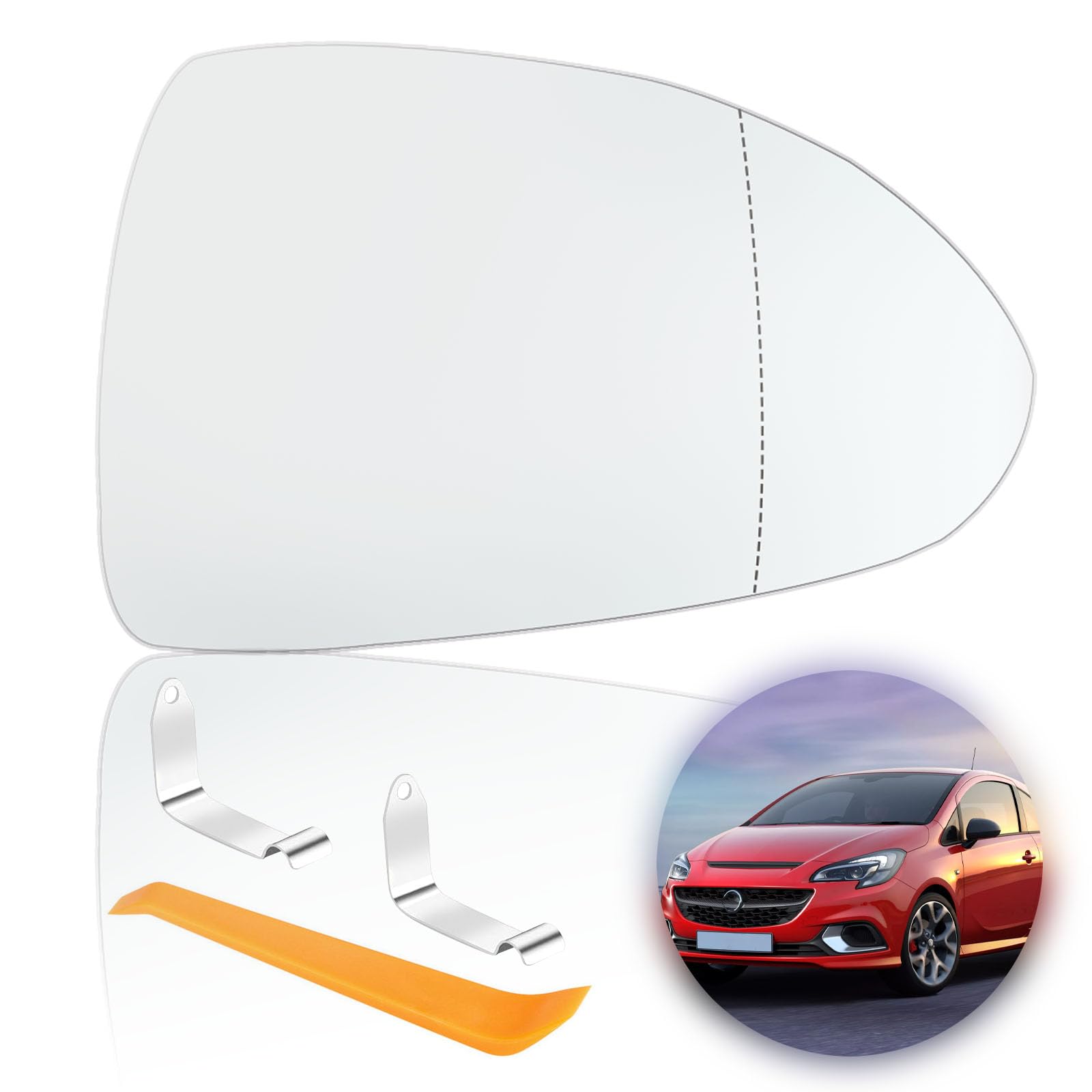 Spiegelglas Ersatz für Opel Corsa D 07.2006-08.2014/Corsa E 09.2014-06.2019 beheizbar Ersatzspiegelglas Außenspiegel Asphärisch Außenspiegel Verstellbar Rückspiegelglas ABS-Seitenspiegelglas(Rechts) Spiegelglas Ersatz für Opel Corsa D 07.2006-08.2014/Corsa E 09.2014-06.2019 beheizbar Ersatzspiegelglas Außenspiegel Asphärisch Außenspiegel Verstellbar Rückspiegelglas ABS-Seitenspiegelglas(Rechts) von HTTYHT