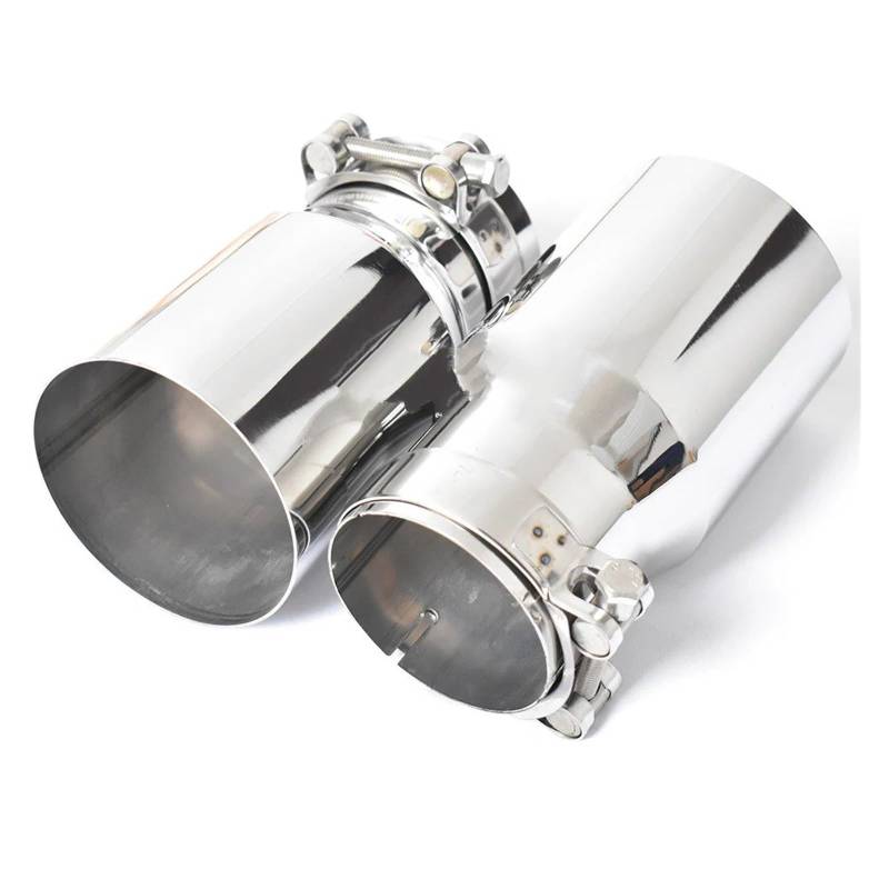 Auspuffblenden 1 PC Universal Auto Edelstahl Auspuffrohr Einzelnen Geraden Schalldämpfer Spitze Auspuff System Endrohr Endrohre(ID 57 OD 101 MM) von HTUHBCX