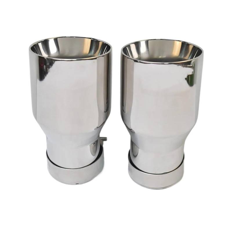 Auspuffblenden 1 Stück Auto Auspuff Endrohr Edelstahl Helle Bevel Rand Schalldämpfer Spitze Endrohre(57-76mm) von HTUHBCX