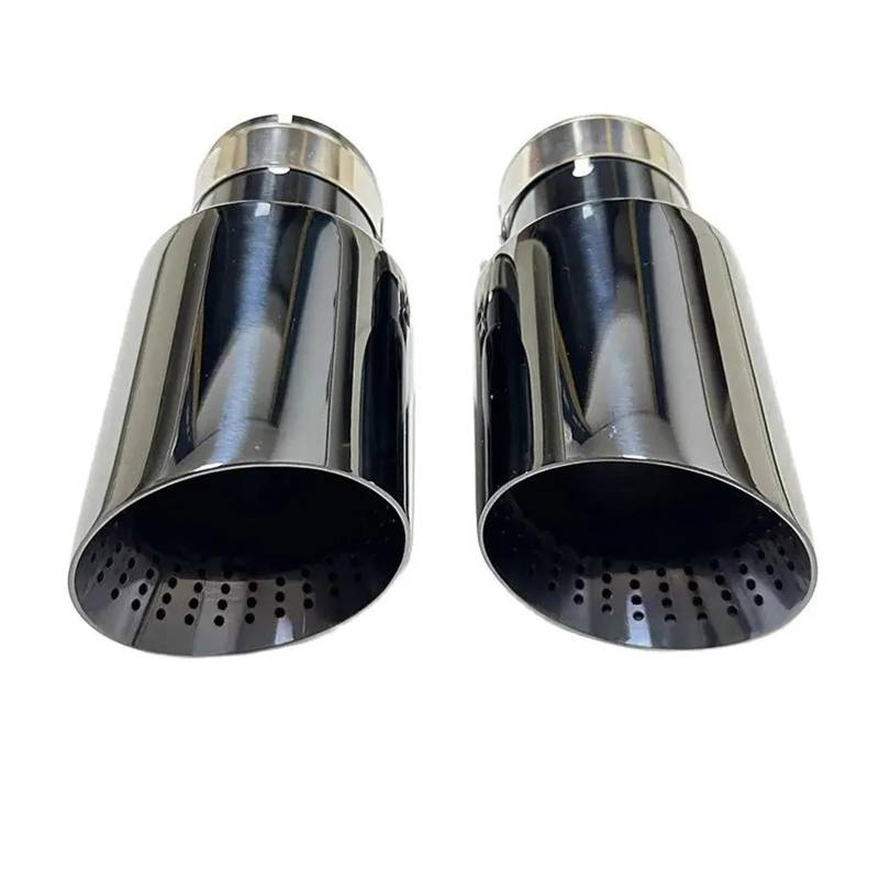 Auspuffblenden 1 Stücke Für F20 F10 E38 E46 Auto Edelstahl Auspuffrohr Schalldämpfer Schwanz Kehle Schwarz Teile Endrohre(60mm-101mm) von HTUHBCX