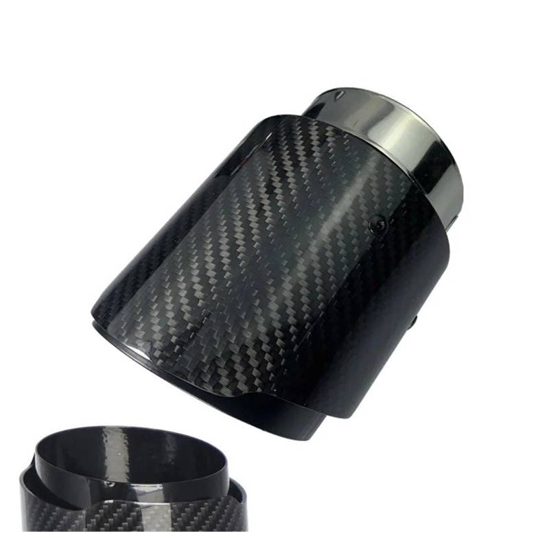 Auspuffblenden 1 Stücke Für X5 F15 E70 Für X6 F16 Auto Auspuffblende 86mm Einlass Matte Carbon Fiber Silber Schalldämpfer Rohr Endrohre(Glossy black 2) von HTUHBCX