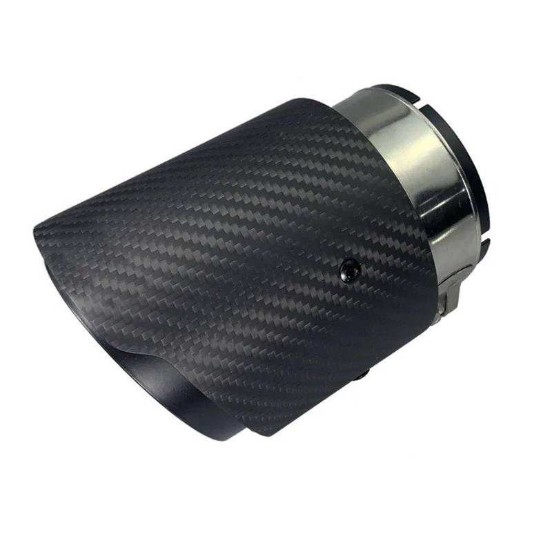 Auspuffblenden 1 Stücke Für X5 F15 E70 Für X6 F16 Auto Auspuffblende 86mm Einlass Matte Carbon Fiber Silber Schalldämpfer Rohr Endrohre(Matte Black 4) von HTUHBCX