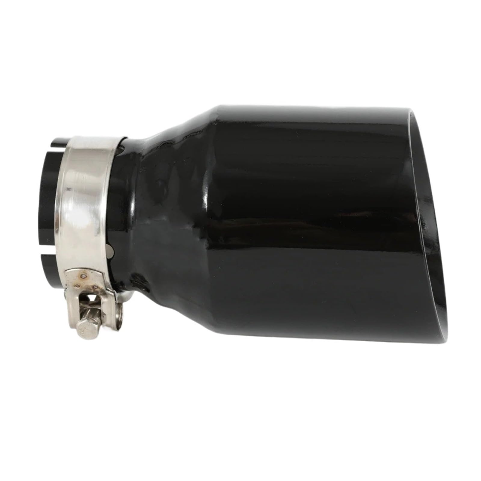 Auspuffblenden 1PC Universal Auto Schwarz Edelstahl Schalldämpfer Spitze Ende Flache Kante Auspuffrohr Modifizierte Zubehör Endrohre(51MM IN 114MM Out) von HTUHBCX