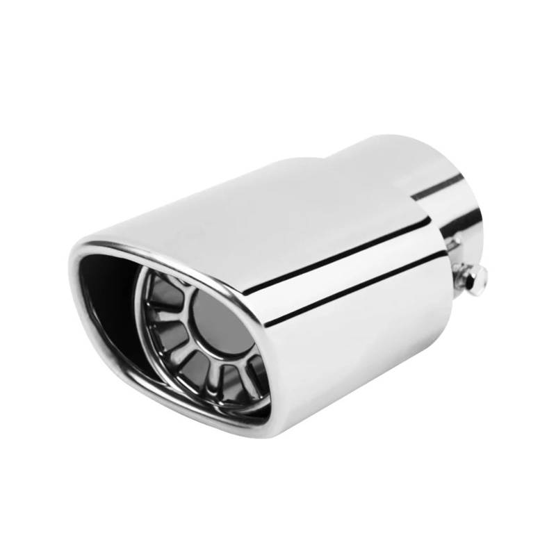 Auspuffblenden 63mm Universal Edelstahl Auto Schwanz Hinten Schalldämpfer Spitze Auspuff Schalldämpfer Rohr Dekoration Zubehör Endrohre(Silver2) von HTUHBCX
