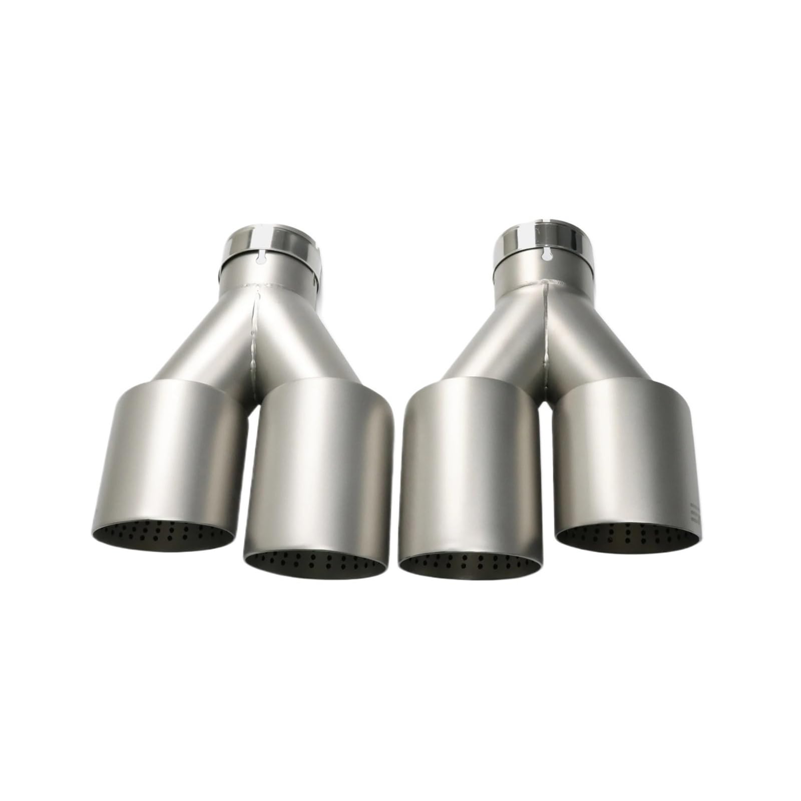 Auspuffblenden Auto Universal Auspuffrohre Dual Auspuff Tipps Edelstahl Legierung Doppel Ausgang Schalldämpfer Endrohr Endrohre(ER left 51-89mm) von HTUHBCX