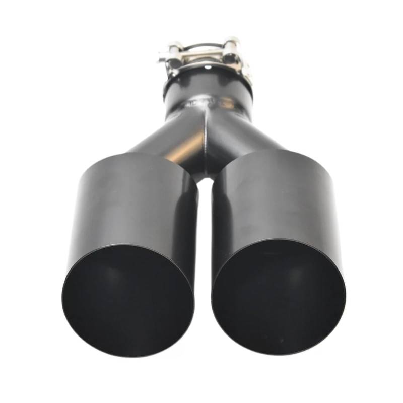 Auspuffblenden Auto-Universal-Endrohr Aus 304 Edelstahl Mit Doppelten Schwarzen Schalldämpferteilen Endrohre(57MM IN- 76MM OUT) von HTUHBCX