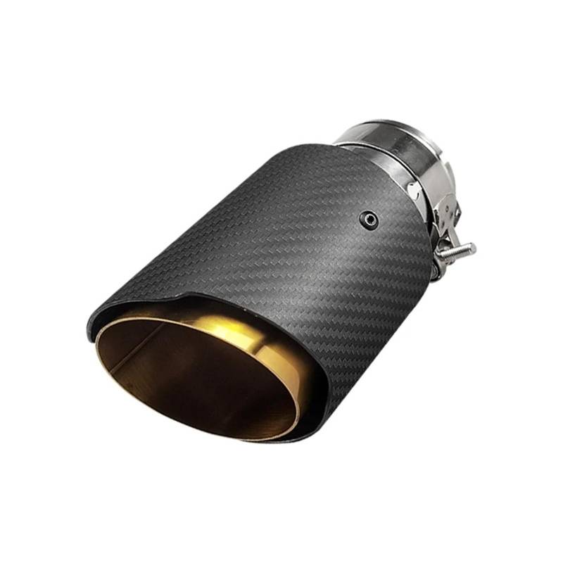 Auspuffblenden Für Autozubehör Schalldämpfer Modificate Tail Tip 1 Stück Universal Auto Carbon Fiber Auspuffrohr Endrohre(In60-Out89mm) von HTUHBCX