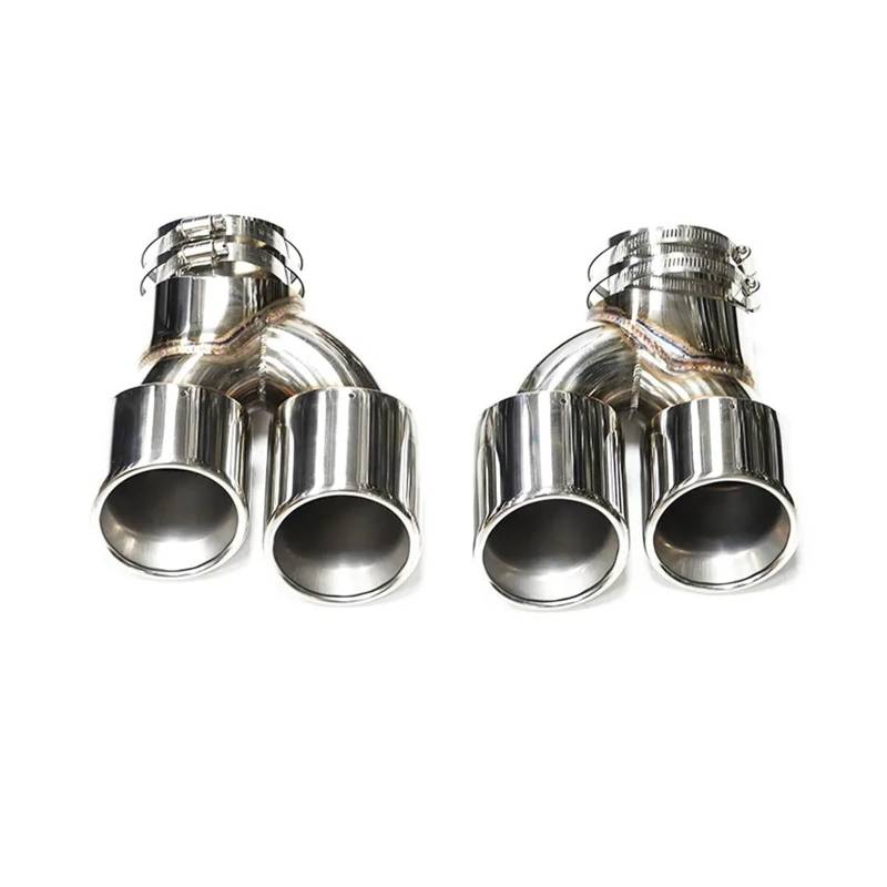 Auspuffblenden Für G20 G21 G22 G23 G42 M340i M440i M240i Auto-Auspuffrohr Aus Kohlefaser Mit Vier Auspuffspitzen Schalldämpfer-Endrohr Endrohre(Silver A) von HTUHBCX