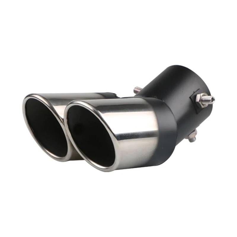 Auspuffblenden Universal Auto Auspuff Schalldämpfer Spitze Runde Edelstahl Chrom Auspuff Endrohr Silber Zubehör Endrohre von HTUHBCX