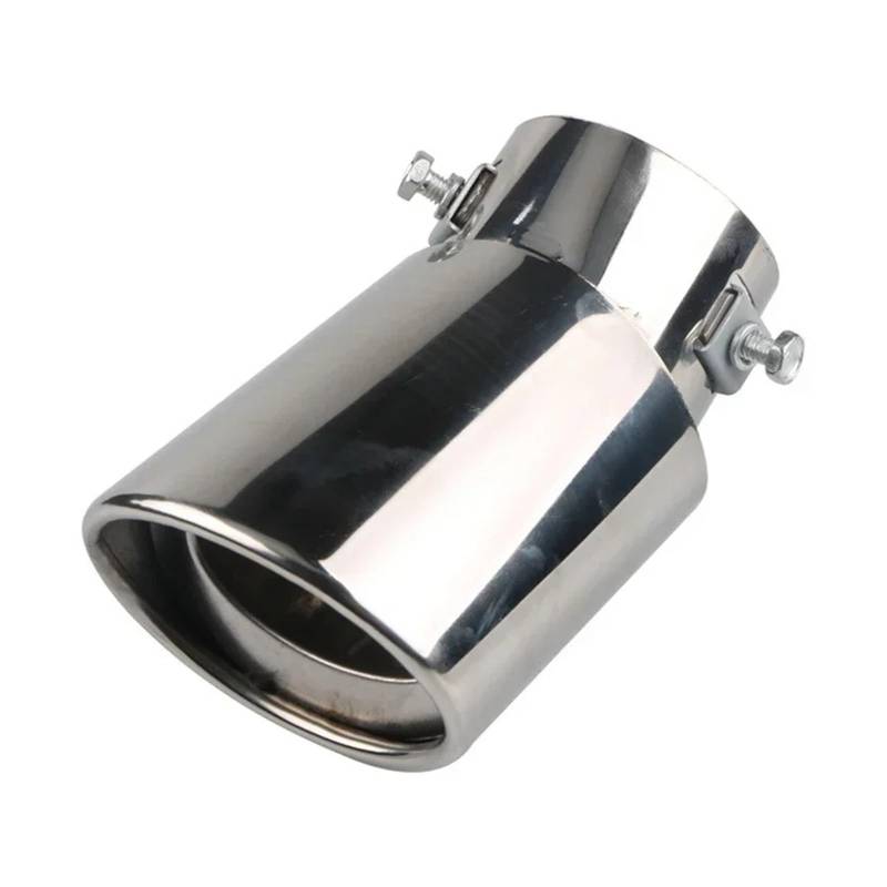 Auspuffblenden Universal Auto Auspuffrohr Schalldämpfer Spitze Runde Edelstahl Chrom Schwanz Hinten Rohr Endrohre(B) von HTUHBCX