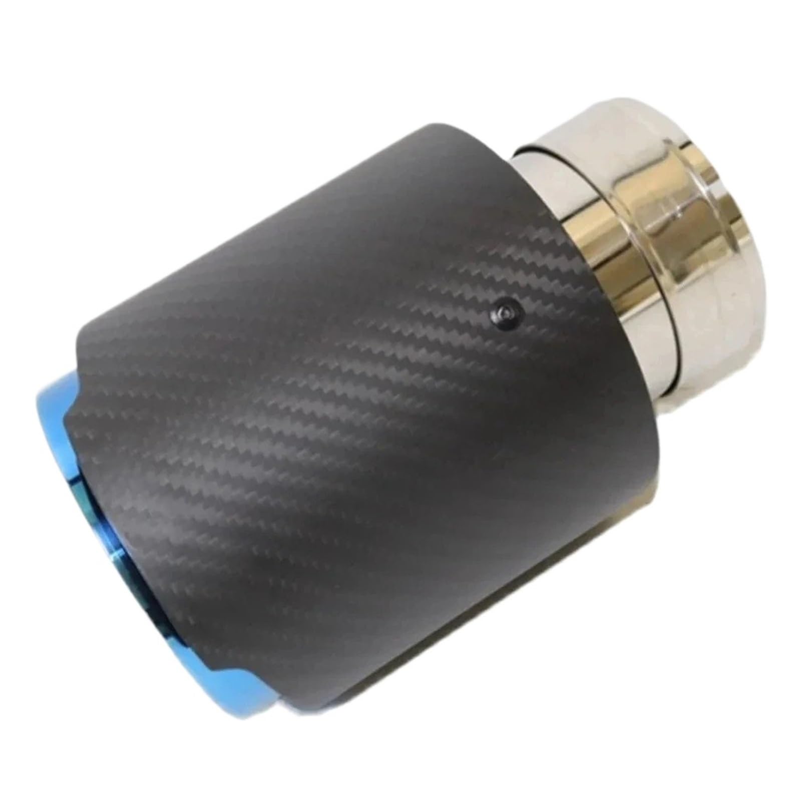 Auspuffblenden Universal Auto Matt Carbon Faser Schalldämpfer Spitze Auspuff System Gerade Edelstahl Blau Schalldämpfer Endrohre(60MM IN 76MM OUT) von HTUHBCX