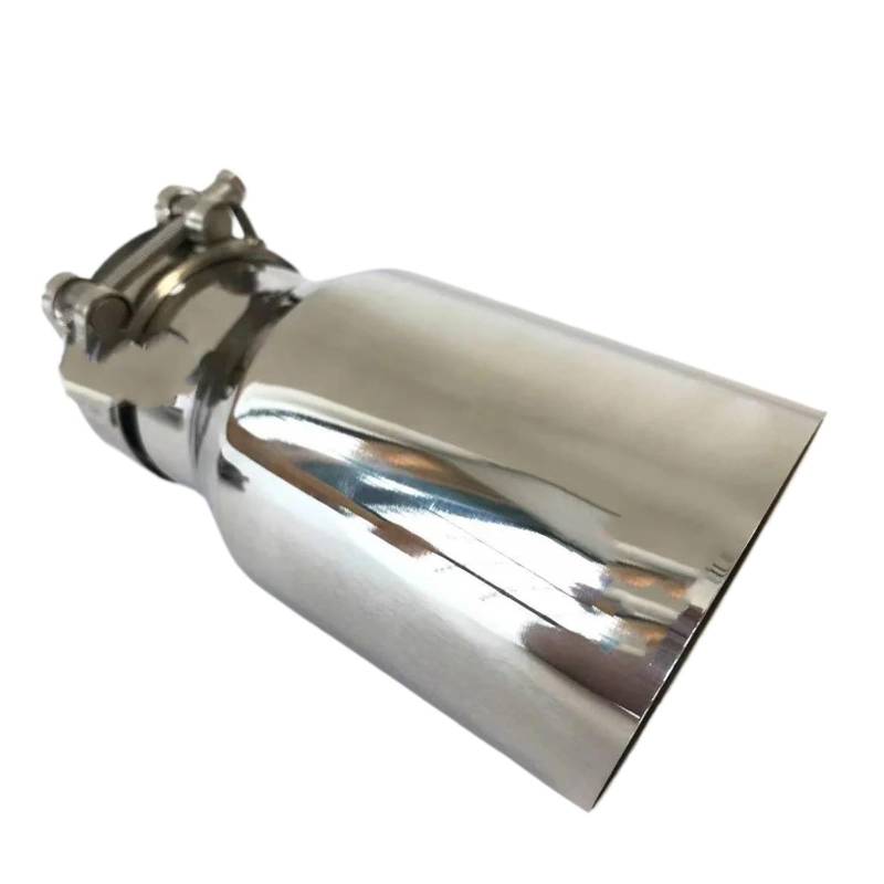 Auspuffblenden Universal Auto Slant Edge Edelstahl Auspuffrohr Schalldämpfer Zubehör Modifikation Endrohre(66MM IN- 101MM Out) von HTUHBCX