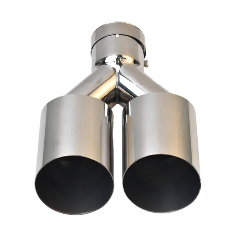 Auspuffblenden Universal Car 304 Edelstahl Doppel-Endschalldämpfer Hinten Auspuff Endrohre(66MM IN- 89MM Out) von HTUHBCX