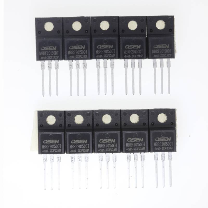 (10er-Pack) MBRF20150DT (MBRF20150CT MBRF20150 MBR20150) 20A 150V TO220F Kunststoff-gekapselter Leistungs-Schottky-Gleichrichter von HUABAN