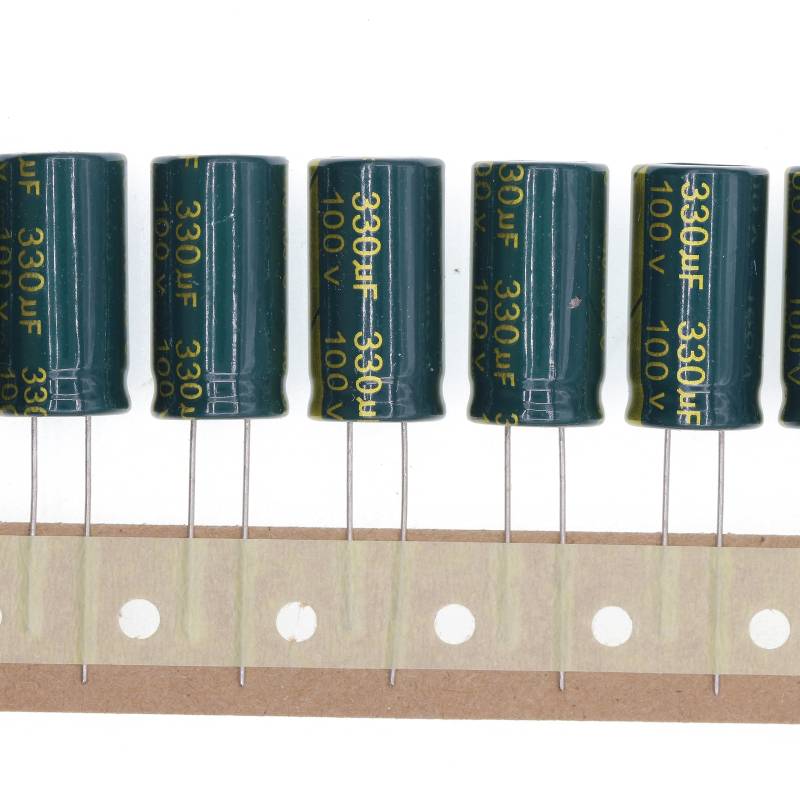 20 Stück 100V 330UF Steckbarer Aluminium-Elektrolytkondensator 13x25 13 * 25mm von HUABAN