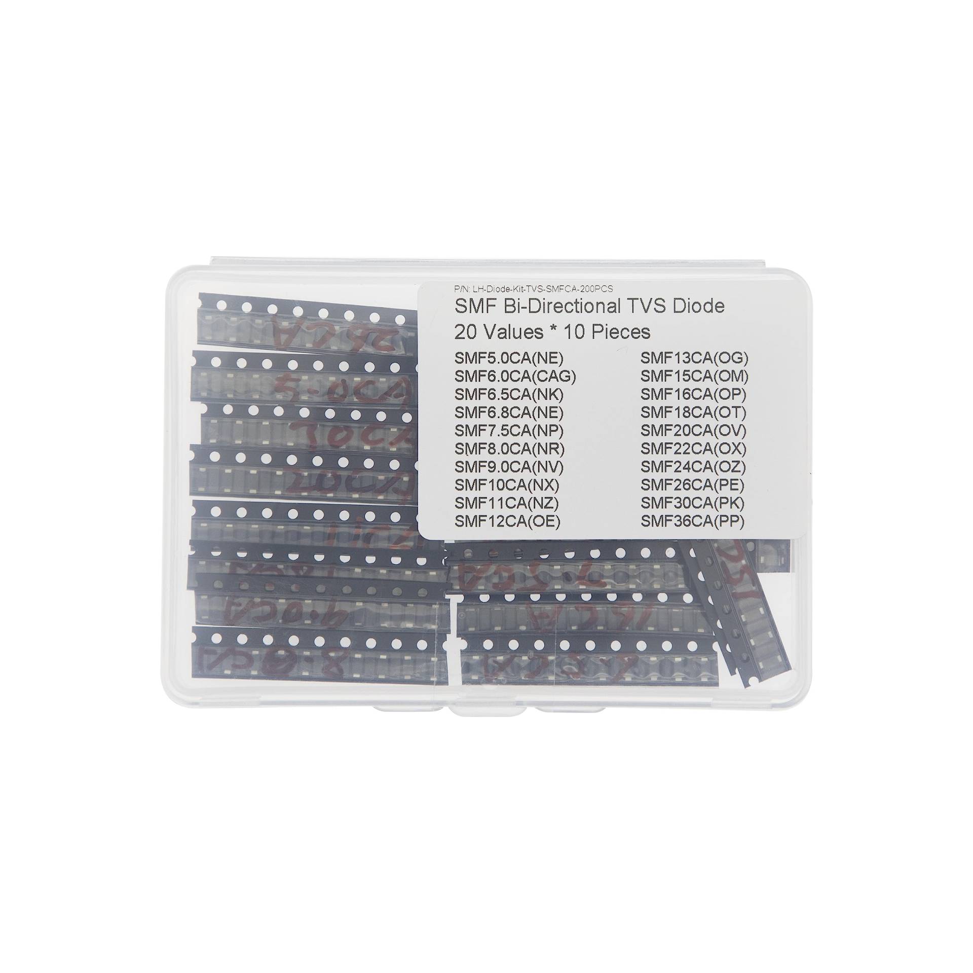 20 Werte * 10 Stück SMF 200W SOD-123 TVS Bi-Directional Surface Mount Schutzdioden Kit 20 Werte * 10 Stück SMF 200W SOD-123 TVS Bi-Directional Surface Mount Schutzdioden Kit von HUABAN