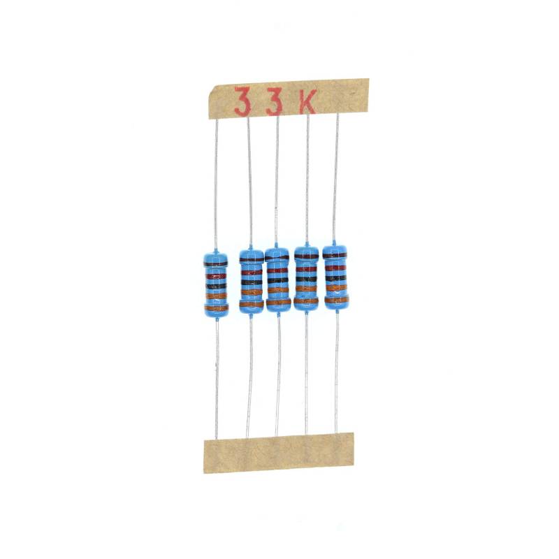 HUABAN 100 Stücke 1 Watts 1W 33K Ohm 1% Metallfilmwiderstand von HUABAN