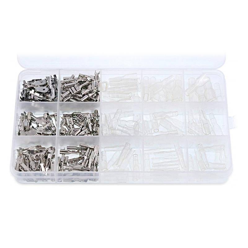 2,8/4,8/6,3 mm Drahtverbinder-Set, männlich und weiblich, flach, für schnelle Verkabelung in Fahrzeuggeräten von HUANGANG