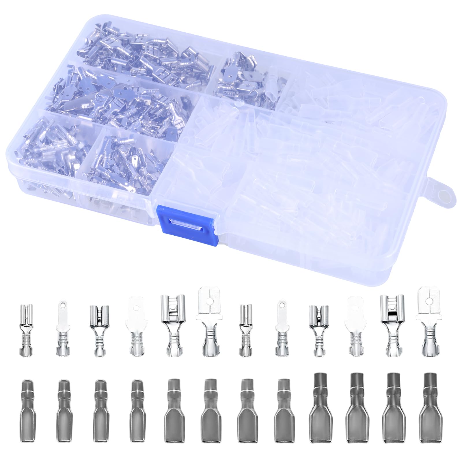 540 Stück sortierte Flachsteckverbinder, isolierte Drahtklemmen, Crimpverbinder-Set, umfassende elektrische Spaten 540 Stück sortierte Flachsteckverbinder, isolierte Drahtklemmen, Crimpverbinder-Set, umfassende elektrische Spaten von HUANGANG