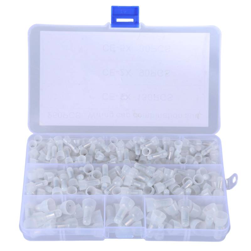 Elektrisches Drahtverbinder-Sortiment, Crimpverbinder, Sortiment aus Nylon und Aluminium, einfaches Drahtspleiß-Set mit Aufbewahrung von HUANGANG