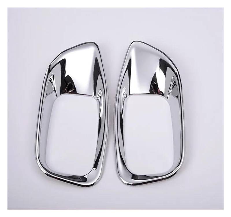 Innenzubehör 2 Stück ABS Chrom Autositz Dekoration Rahmenabdeckung Verkleidung Zubehör Für XE XF F-PACE X761(Bright silver) von HUANTY
