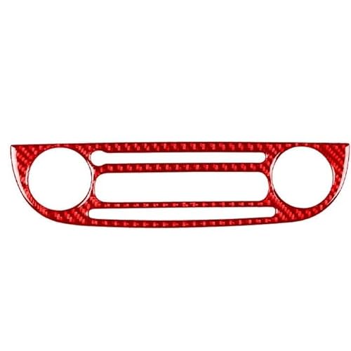 Innenzubehör Für 500 2012 2013 2014 2015 Auto Armaturenbrett Audio Panel Abdeckung Trim Auto Aufkleber(Rot) von HUANTY