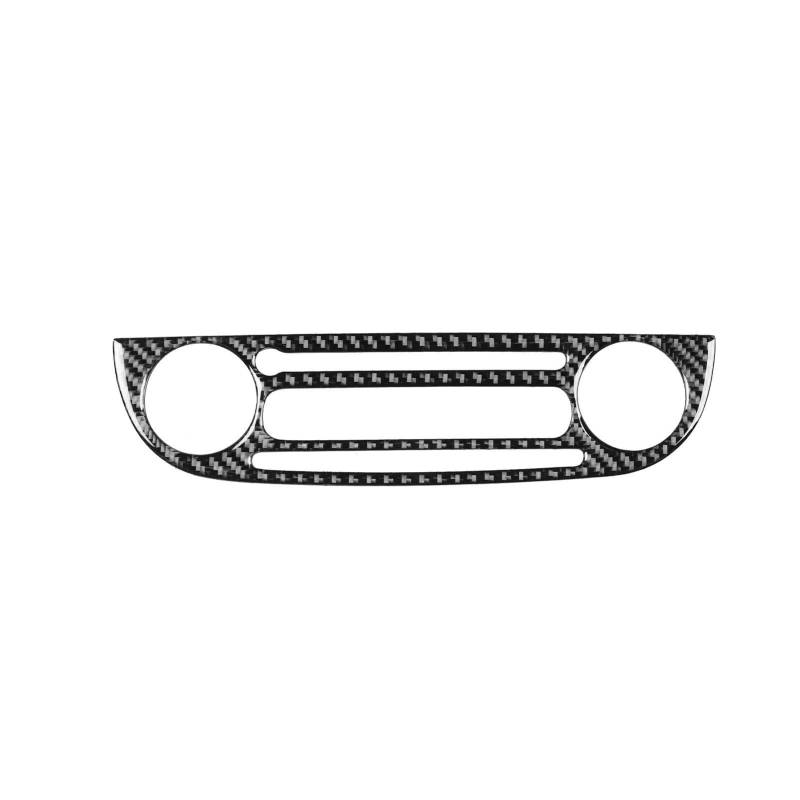 Innenzubehör Für 500 2012 2013 2014 2015 Auto Armaturenbrett Audio Panel Abdeckung Trim Auto Aufkleber(Schwarz) von HUANTY