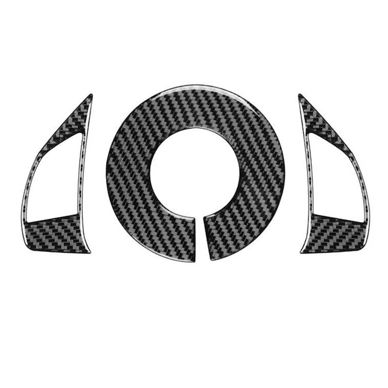Innenzubehör Für 500 2012 2013 2014 2015 Auto Lenkrad Panel Abdeckung Trim Auto Aufkleber(Schwarz) von HUANTY