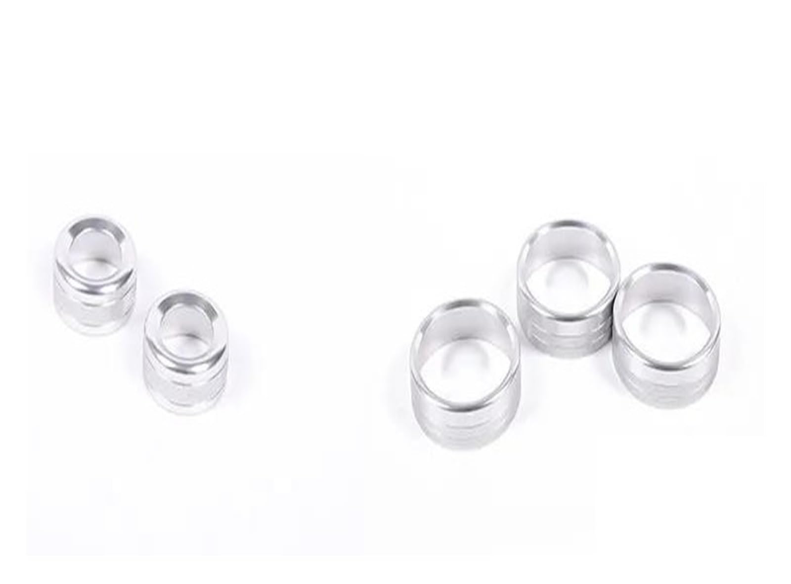 Innenzubehör Für 86 Für BRZ 22 Aluminium Silber/Rot Auto Klimaanlage Schalter Knopf Volumen Media Knopf Ring Abdeckung Auto Zubehör(Orange,Blue,Green,Silver,Black,5 pieces) von HUANTY