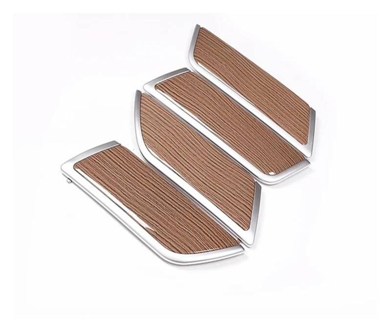 Innenzubehör Für Discovery 5 L462 2017 2018 4-teilige Ersatzteile ABS-Glanz-Innentürverkleidungs-Abdeckungsverkleidung(Light brown) von HUANTY