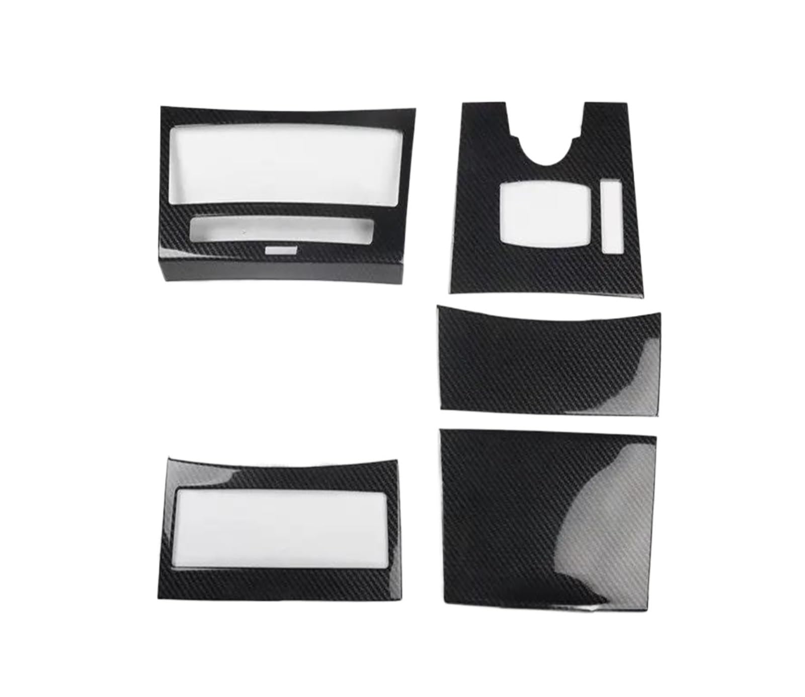 Innenzubehör Für E-Klasse 2014 2015 ABS-Auto-Mittelkonsole AC-Schalter/Gangschaltung-Panel-Abdeckungs-Ordnungsaufkleber(Carbon black) von HUANTY