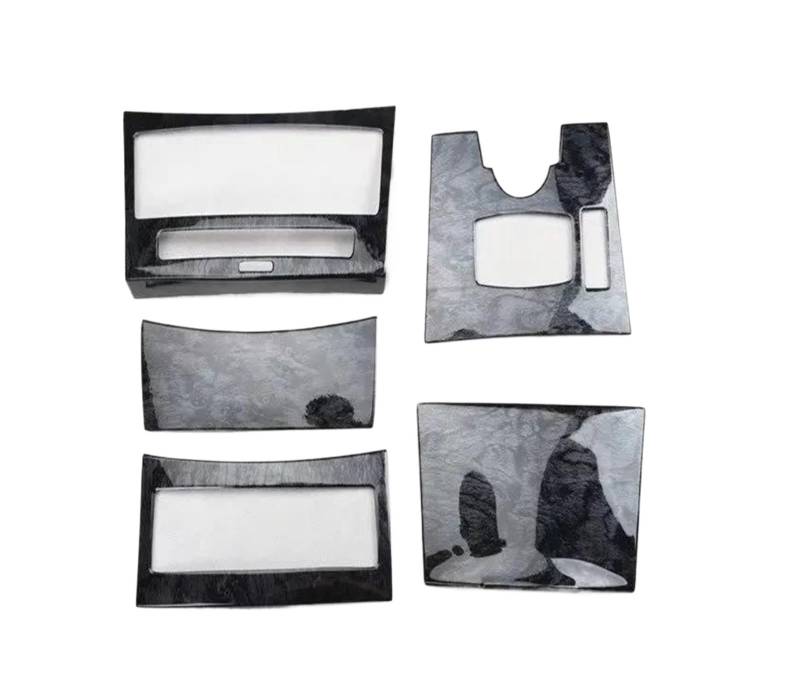 Innenzubehör Für E-Klasse 2014 2015 ABS-Auto-Mittelkonsole AC-Schalter/Gangschaltung-Panel-Abdeckungs-Ordnungsaufkleber(Schwarz) von HUANTY