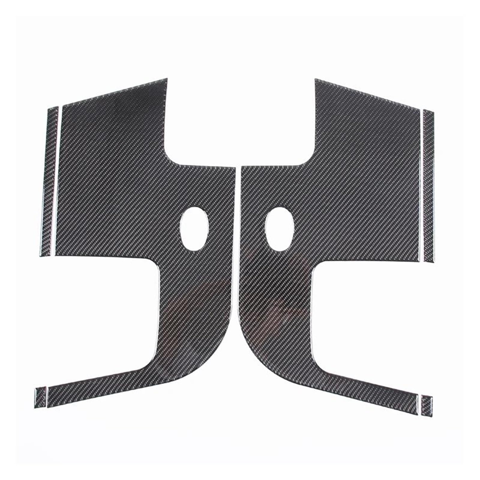 Innenzubehör Für FJ Cruiser 2007-2021 Auto Hinten Tür Anti-kick Panel Trim Aufkleber Auto Zubehör(Schwarz) von HUANTY