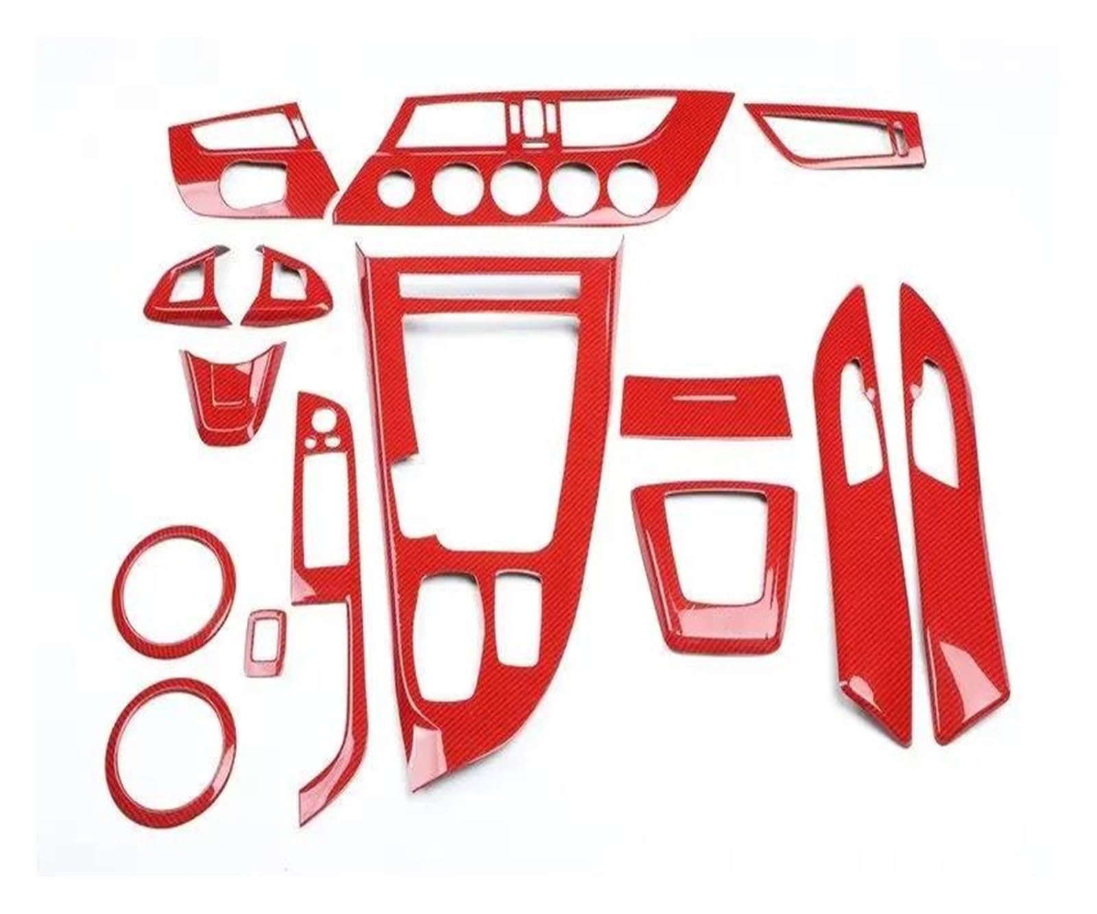 Innenzubehör Für Z4 2009 2010 2011 2012 2013 2014 2015 Auto Innen Dashboard Center Konsole Panel Abdeckung Trim Set(Rot) von HUANTY