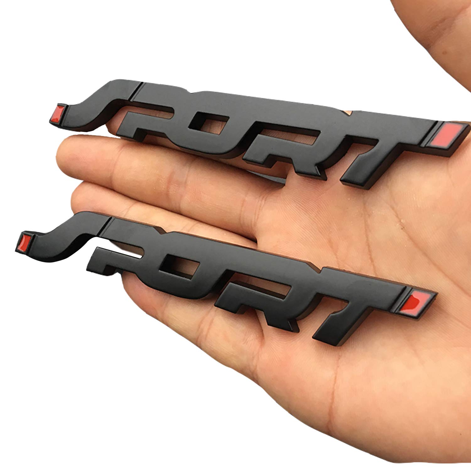 HUAYT Alloy Sport Auto Emblem, 2 Stücke Auto Seitenflügel Heckklappe Logo Abzeichen Aufkleber Kompatibel für Zeichen, Citroen, Renault, Benz, Audi, Toyota, Honda, Nissan (Schwarz) HUAYT Alloy Sport Auto Emblem, 2 Stücke Auto Seitenflügel Heckklappe Logo Abzeichen Aufkleber Kompatibel für Zeichen, Citroen, Renault, Benz, Audi, Toyota, Honda, Nissan (Schwarz) von HUAPX