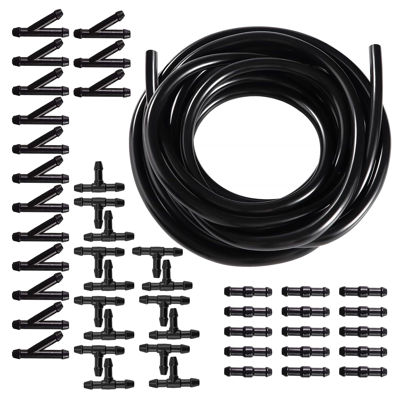 HUAZIZ 3M Scheibenwaschanlage Schlauch, Wischwasserschlauch Reparaturset, Automotive Schlauch, Isolierschlauch, Universal Scheibenwaschanlage Schla mit 45 Stücke Schlauchverbinder (schwarz) HUAZIZ 3M Scheibenwaschanlage Schlauch, Wischwasserschlauch Reparaturset, Automotive Schlauch, Isolierschlauch, Universal Scheibenwaschanlage Schla mit 45 Stücke Schlauchverbinder (schwarz) von HUAZIZ
