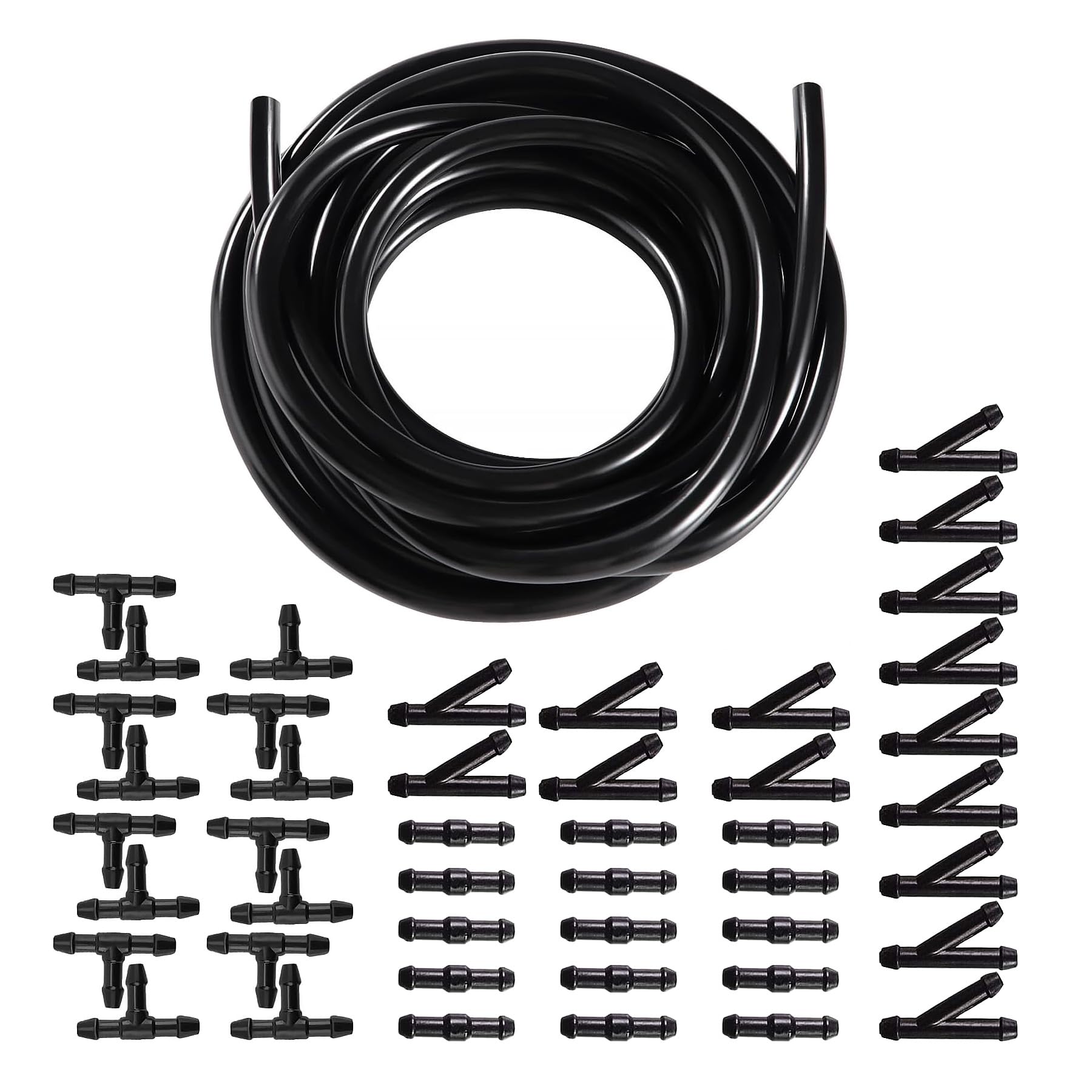 HUAZIZ 4M Scheibenwaschanlage Schlauch, Wischwasserschlauch Reparaturset, Automotive Schlauch, Isolierschlauch, Universal Scheibenwaschanlage Schla mit 45 Stücke Schlauchverbinder (schwarz) HUAZIZ 4M Scheibenwaschanlage Schlauch, Wischwasserschlauch Reparaturset, Automotive Schlauch, Isolierschlauch, Universal Scheibenwaschanlage Schla mit 45 Stücke Schlauchverbinder (schwarz) von HUAZIZ