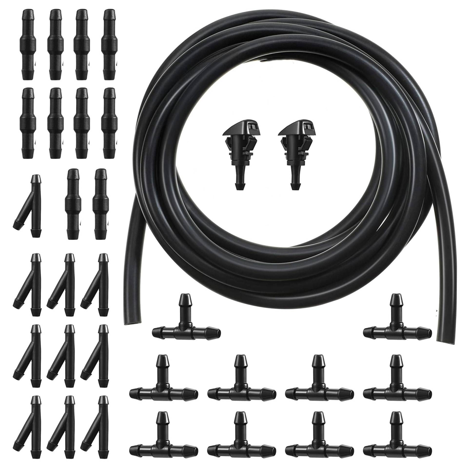 HUAZIZ 5 Meter Universal Scheibenwaschanlage Schlauch, Wischwasserschlauch Reparaturset, Automotive Schlauch,Universal Scheibenwaschanlage Schlauch +30 Stücke Schlauchverbinder+2 Stücke Sprühdüse HUAZIZ 5 Meter Universal Scheibenwaschanlage Schlauch, Wischwasserschlauch Reparaturset, Automotive Schlauch,Universal Scheibenwaschanlage Schlauch +30 Stücke Schlauchverbinder+2 Stücke Sprühdüse von HUAZIZ