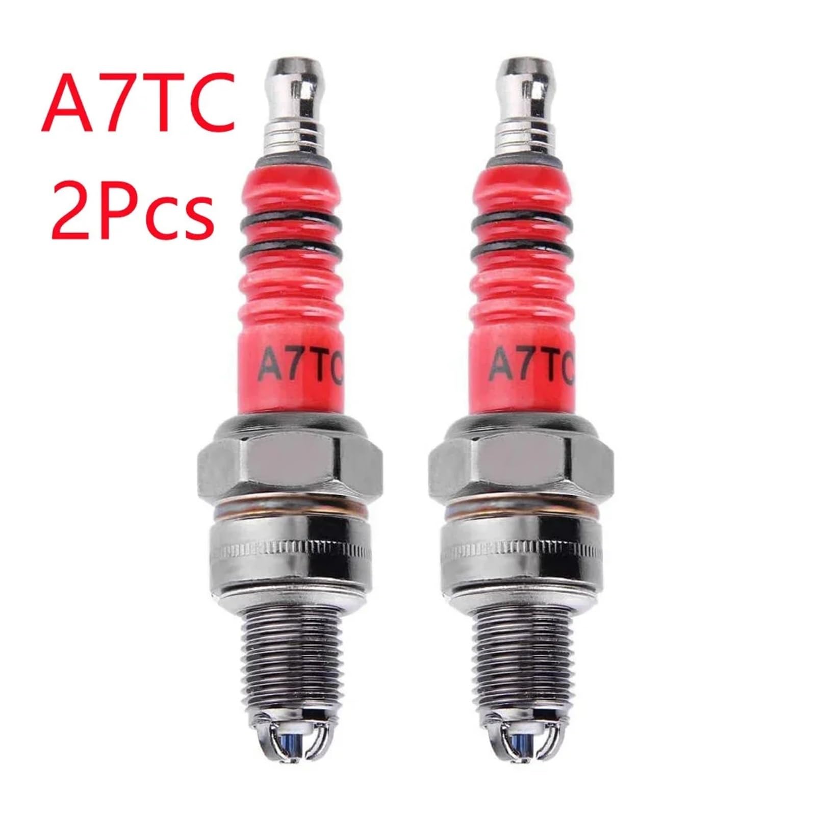 1/2Pcs Racing 3 Dreifachelektrode A7TC D8TC for GY6 CG 50 70 110 125 150CC Motorrad Atv Roller Motorrad Zündung(2Pcs A7TC) von HUBXHEIY