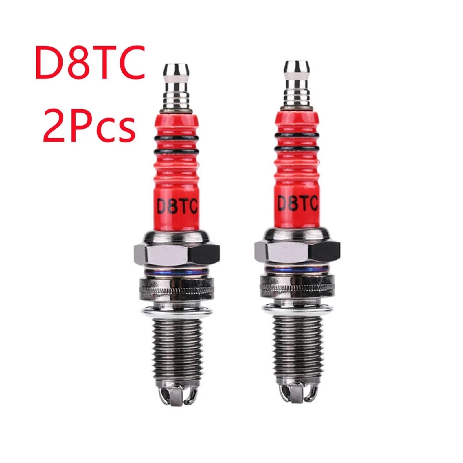 1/2Pcs Racing 3 Dreifachelektrode A7TC D8TC for GY6 CG 50 70 110 125 150CC Motorrad Atv Roller Motorrad Zündung(2Pcs D8TC) von HUBXHEIY