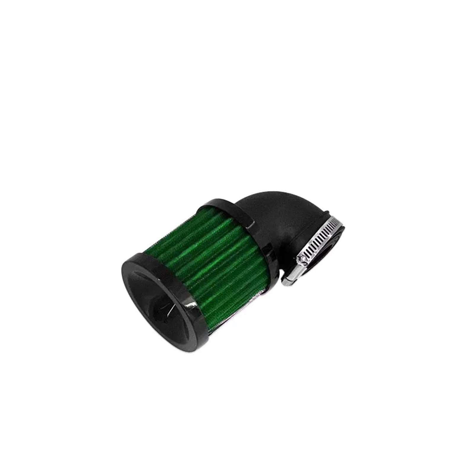 28-48mm Universal Motorrad 90 ° Biegen Lufteinlass Filter Reiniger Dirt bike BobberChopper Cafe Racer Alten Schule(Black and green) von HUBXHEIY