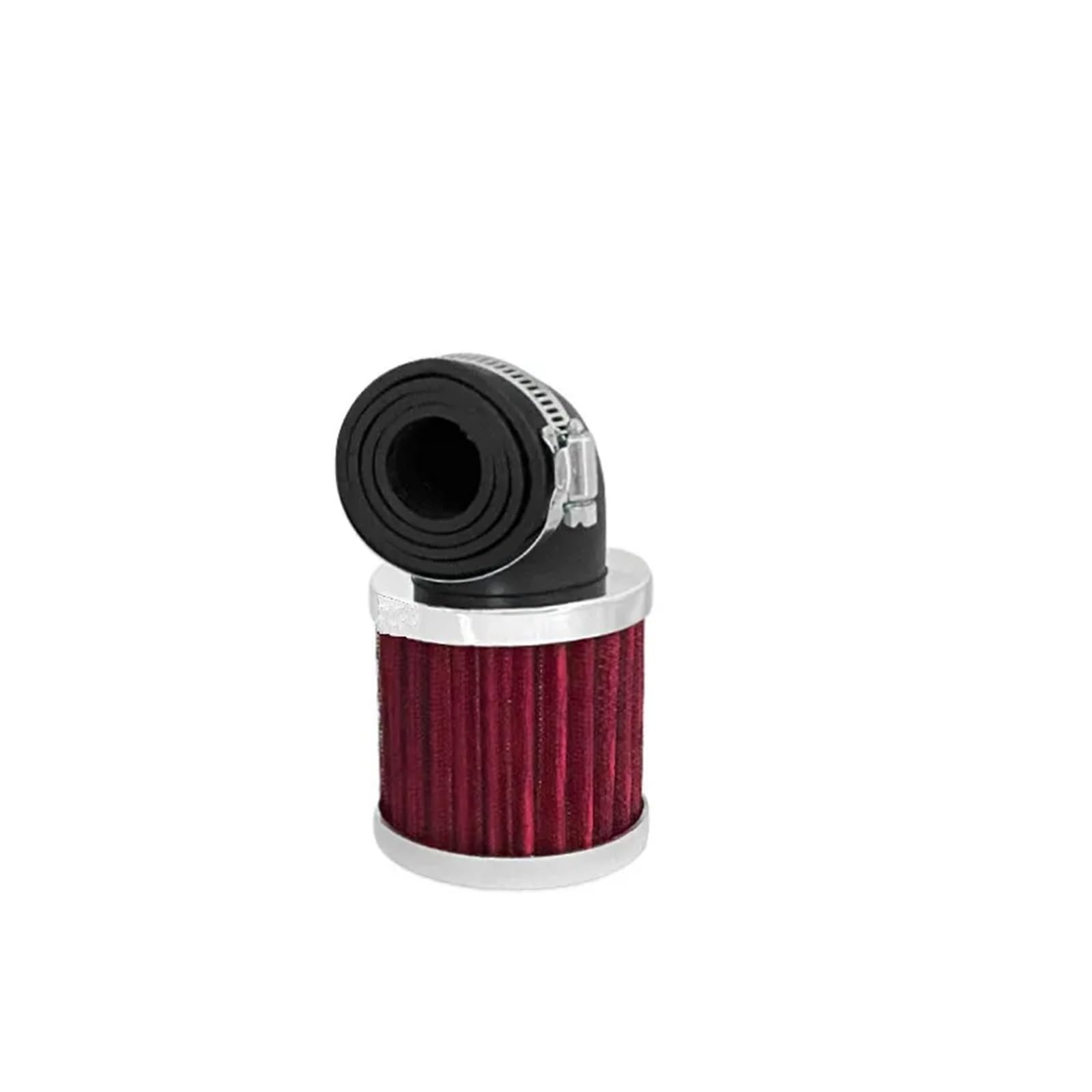 28-48mm Universal Motorrad 90 ° Biegen Lufteinlass Filter Reiniger Dirt bike BobberChopper Cafe Racer Alten Schule(Silver and red) von HUBXHEIY