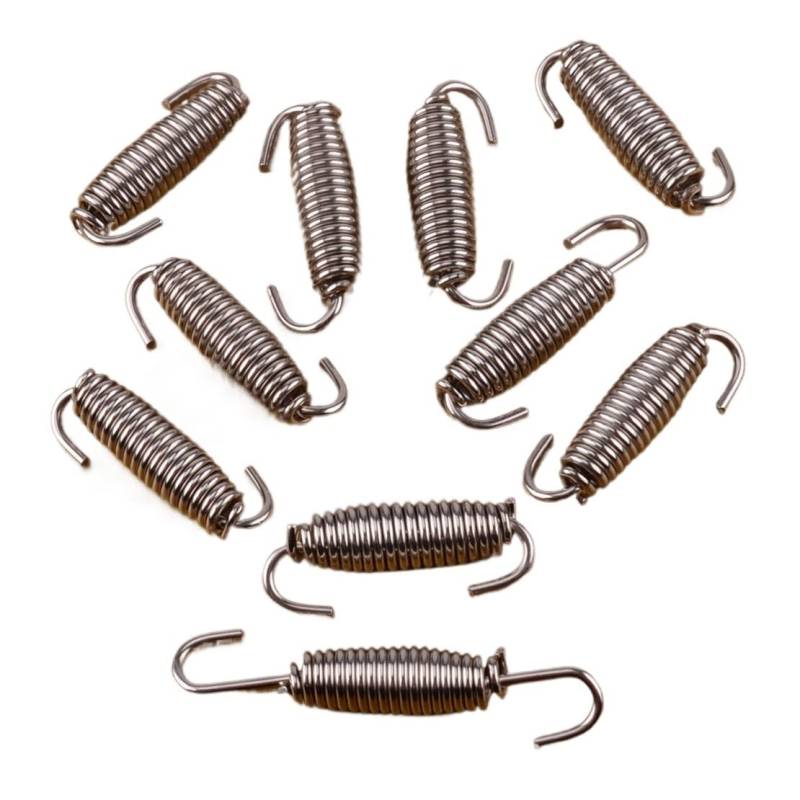 CITALL 10 Stück 68 mm Edelstahl Silber Motorrad ATV Schalldämpfer Auspuffrohr Rohr Schwenkfeder von HUBXHEIY