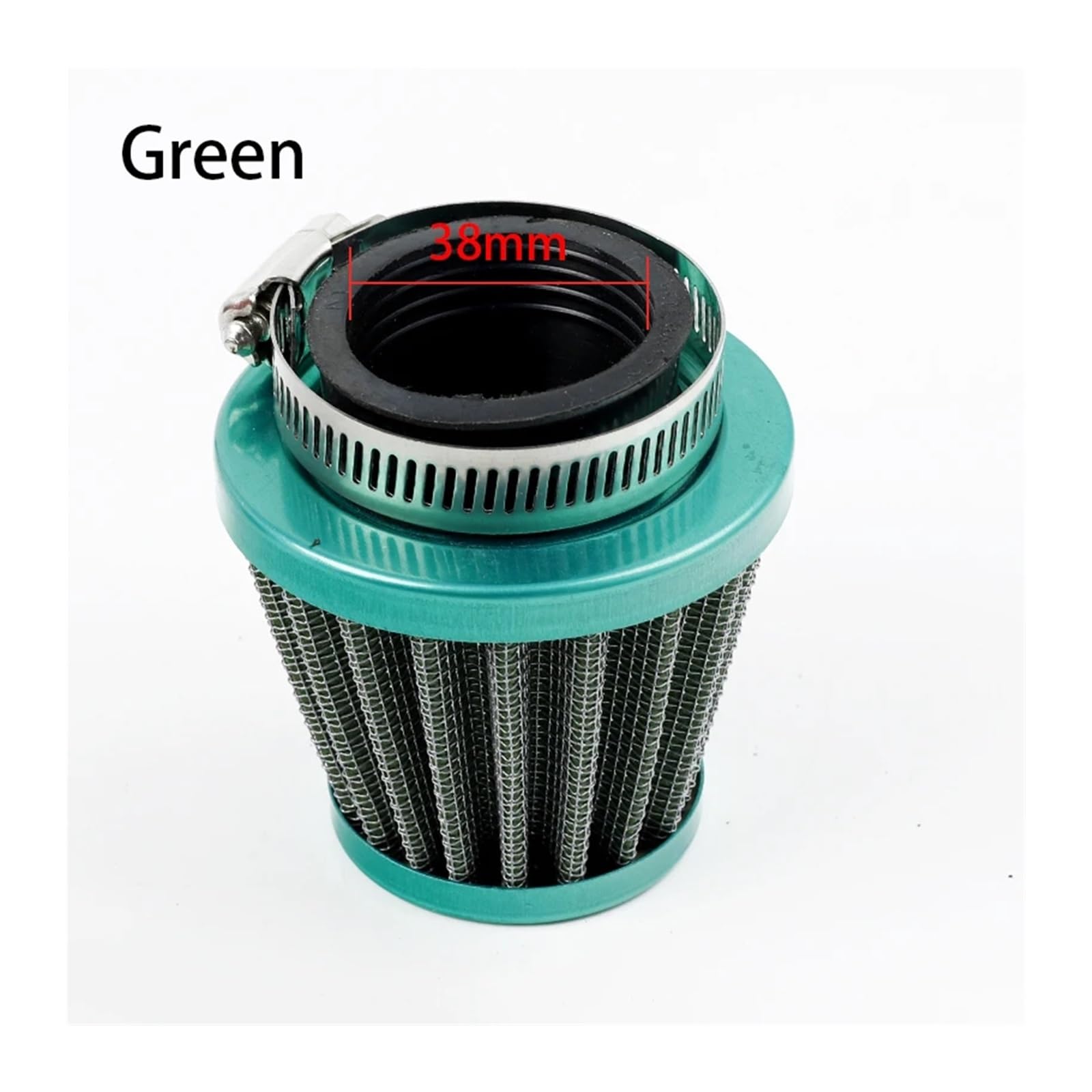 Motorrad 35 38 42 45mm Vergaser Luftfilter Reiniger Ansaugrohr Pilzkopf for Off-road Motorrad ATV Quad Dirt Pit Bike(Green 38mm) von HUBXHEIY