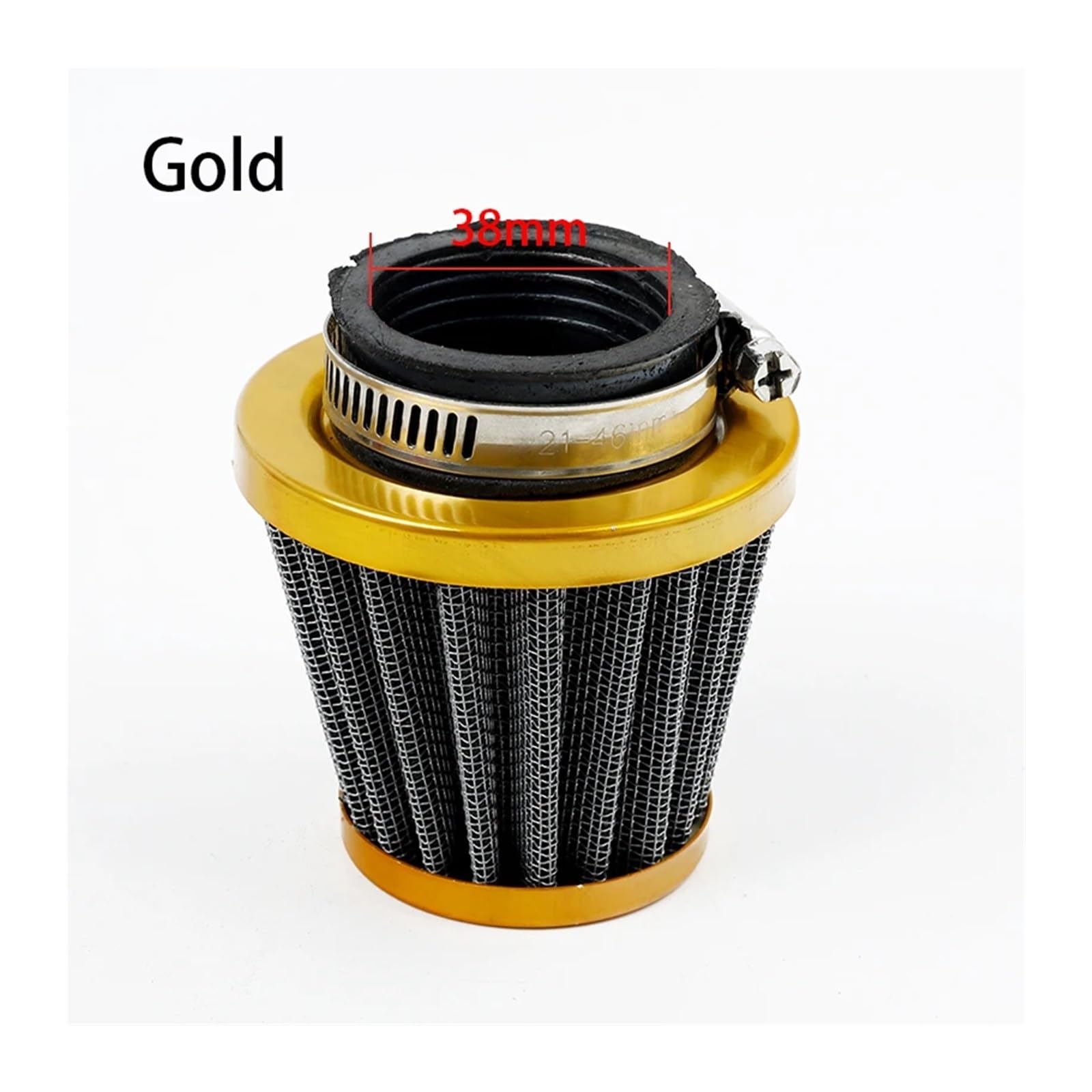 Motorrad 35 38 42 45mm Vergaser Luftfilter Reiniger Ansaugrohr Pilzkopf for Off-road Motorrad ATV Quad Dirt Pit Bike(Yellow 38mm) von HUBXHEIY