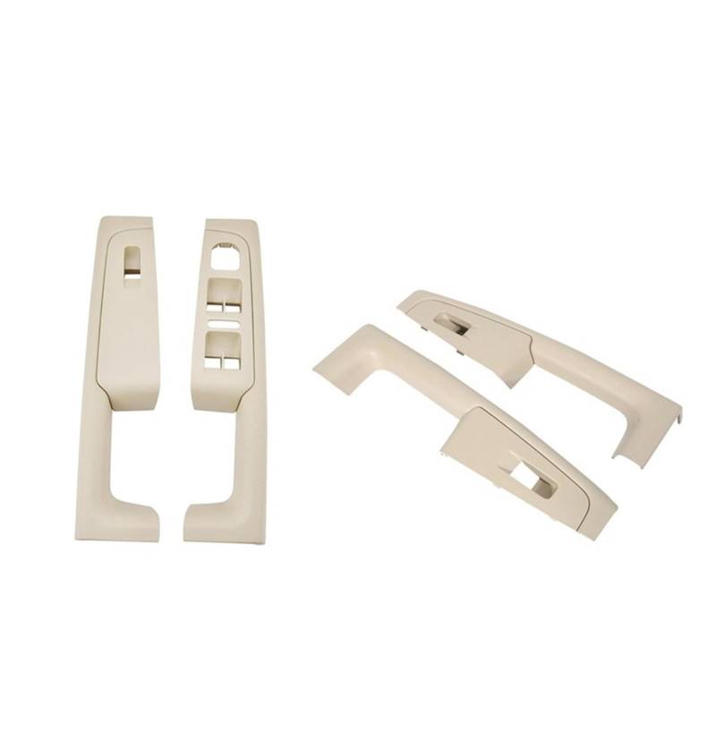 HUDVNST [Replacement] 4 STÜCKE Auto-Innentürgriff-Fensterschalter-Bedienfeldverkleidung, Beige, for Skoda, for Superb, 2007-2014, LHD von HUDVNST