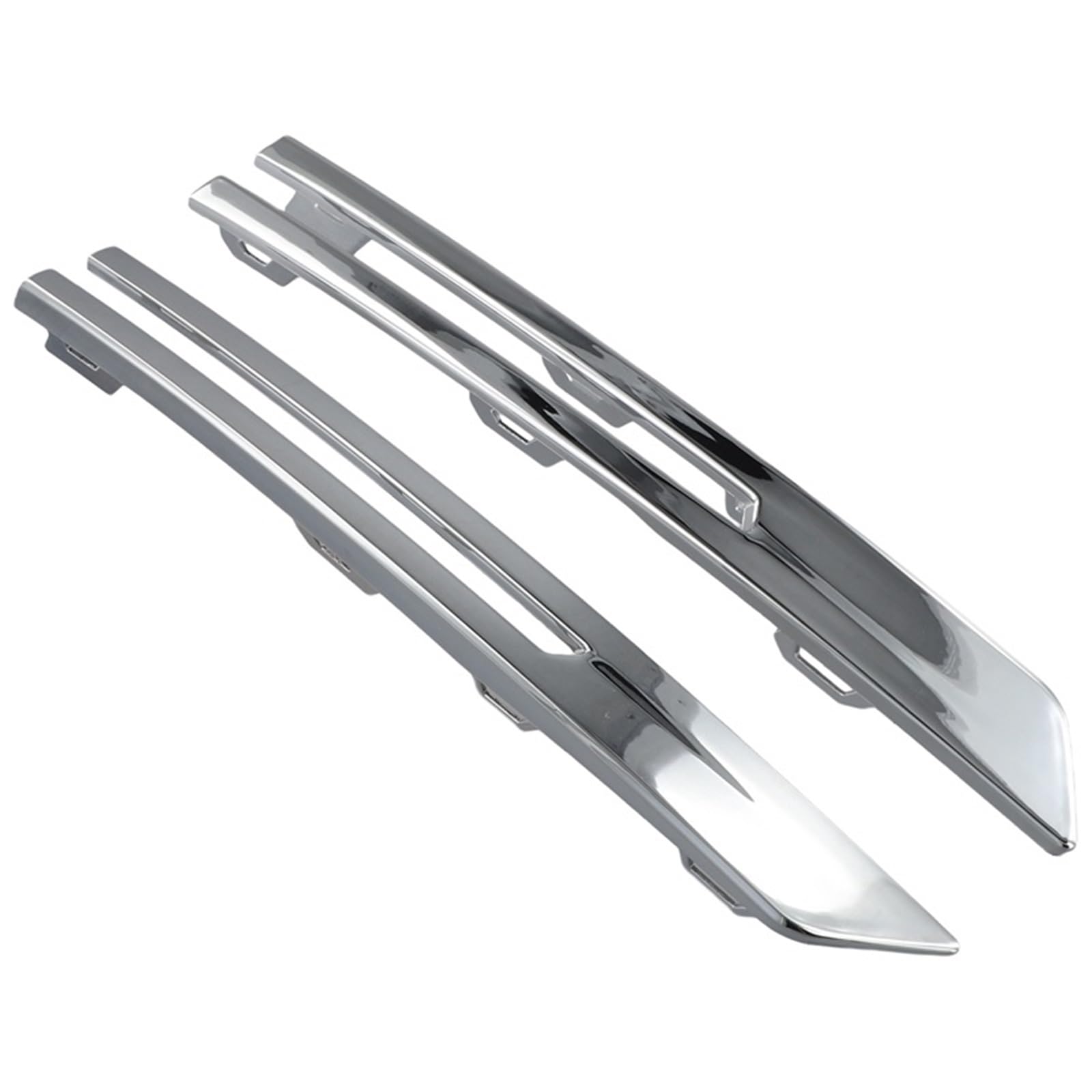 HUDVNST [Replacement] Auto Frontstoßstange Nebelscheinwerfer Kühlergrill Helle Leiste, Verchromt, Teilenummern 32234952, 32234953, for Volvo, for XC60, 2022 von HUDVNST