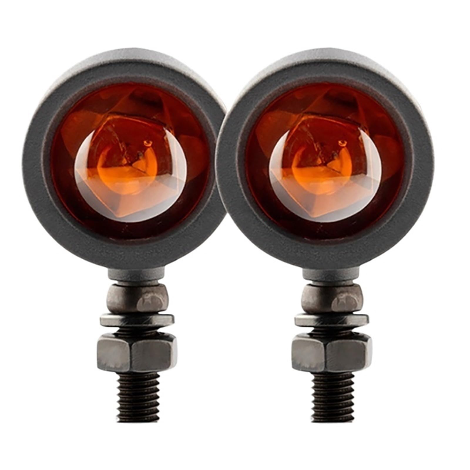 HUDVNST [Replacement] Motorrad Retro Blinker Bernstein Blinker Anzeige, for Suzuki, for Kawasaki, for Honda von HUDVNST